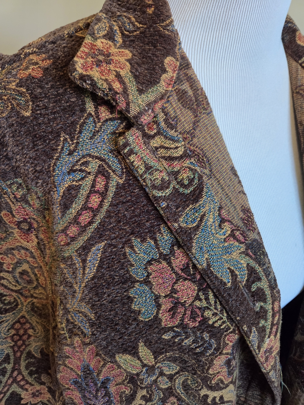 Flashback Women's Floral Tapestry Blazer - Multitone Brown Size Xl - Picture 14 of 14